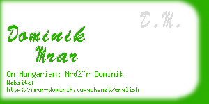 dominik mrar business card